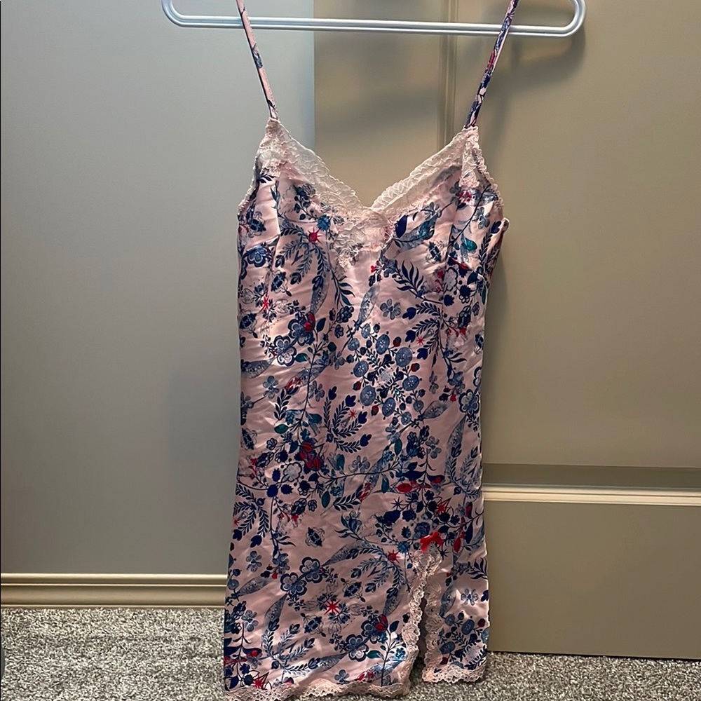 Victoria’s Secret Floral Lace Trim Slip Dress - XS